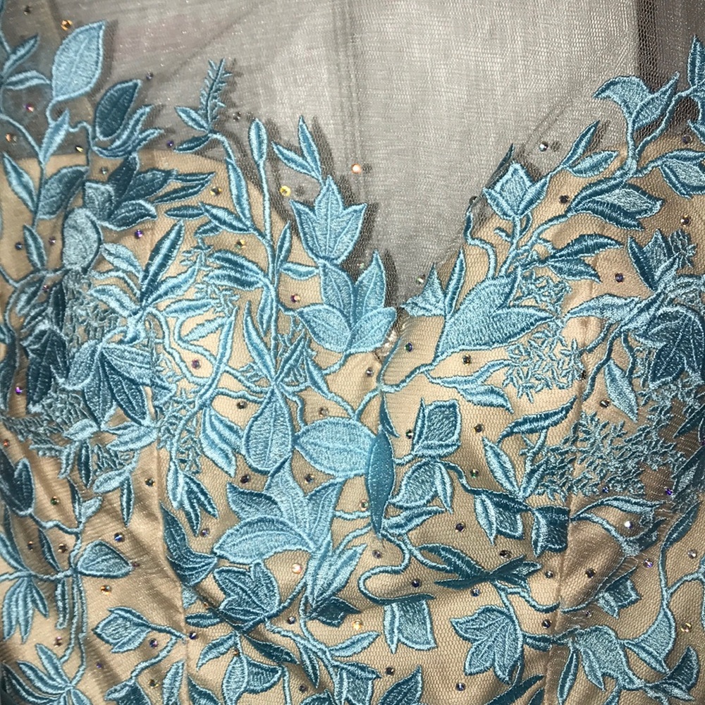 Aqua blue party dress - Picture 5 of 6